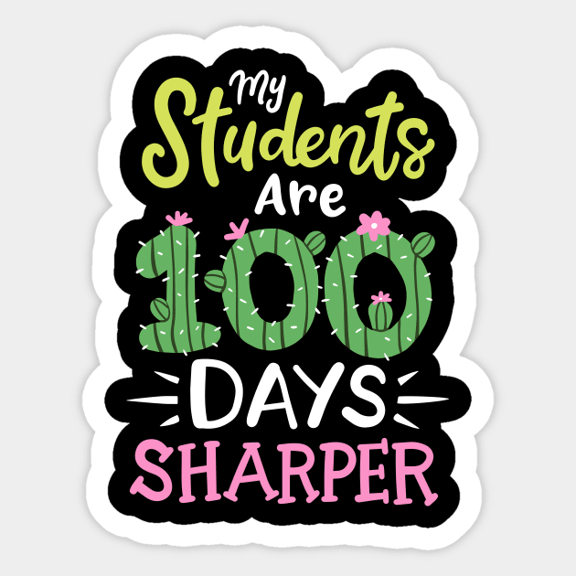 100 Days of School Teacher Sticker by KAWAIITEE